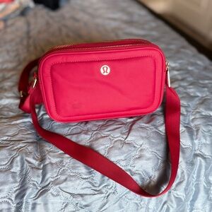 Lululemon Athletica Red Crossbody Bag with Adjustable Strap